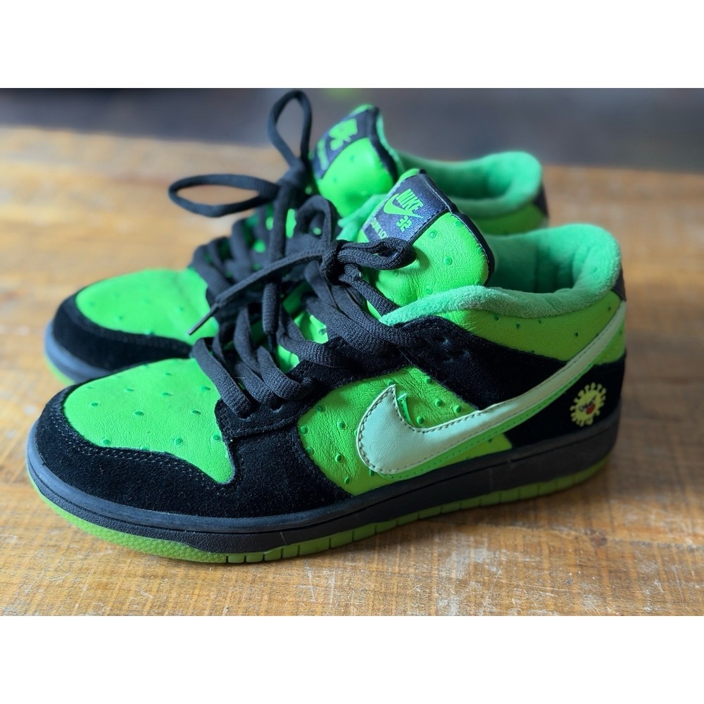 Nike SB Low Dunk Pro Stay Home Green Black BQ6817-003 Mens Size 7